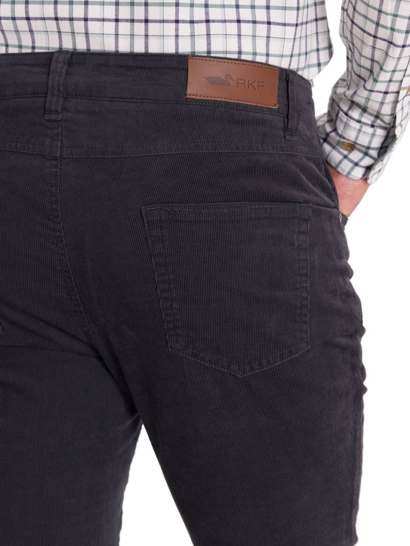 Pantalón Natural Flex Hombre Corduroy Gris Rockford