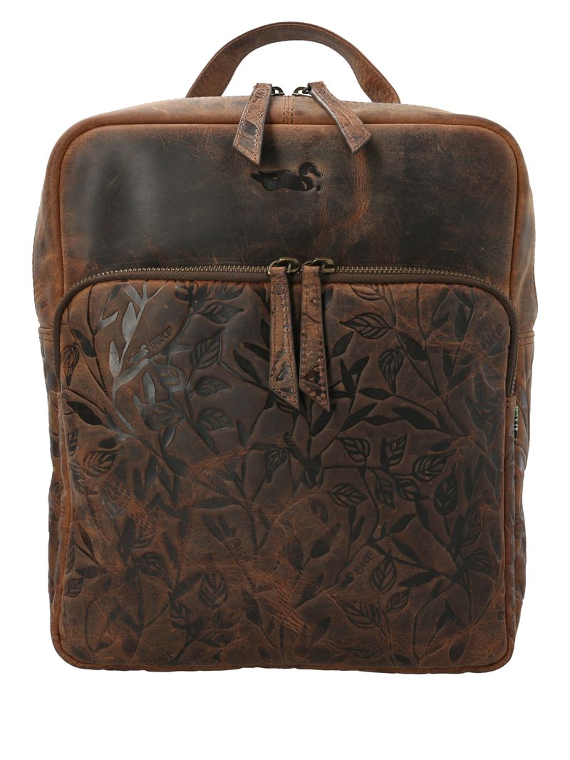 Mochila-Cuero-Mujer-Oh-Flower-Backbag-Chocolate-Rockford