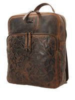 Mochila-Cuero-Mujer-Oh-Flower-Backbag-Chocolate-Rockford