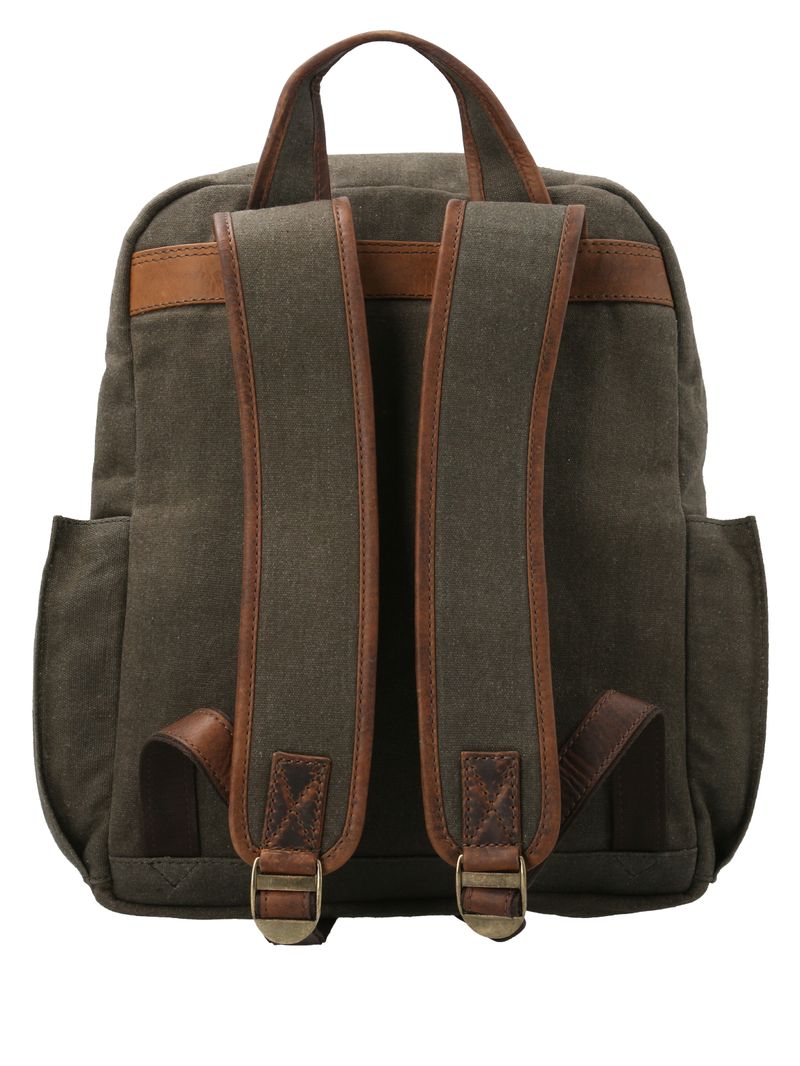 Mochila Cuero Mujer Wx Emma Backpack Oliva Rockford