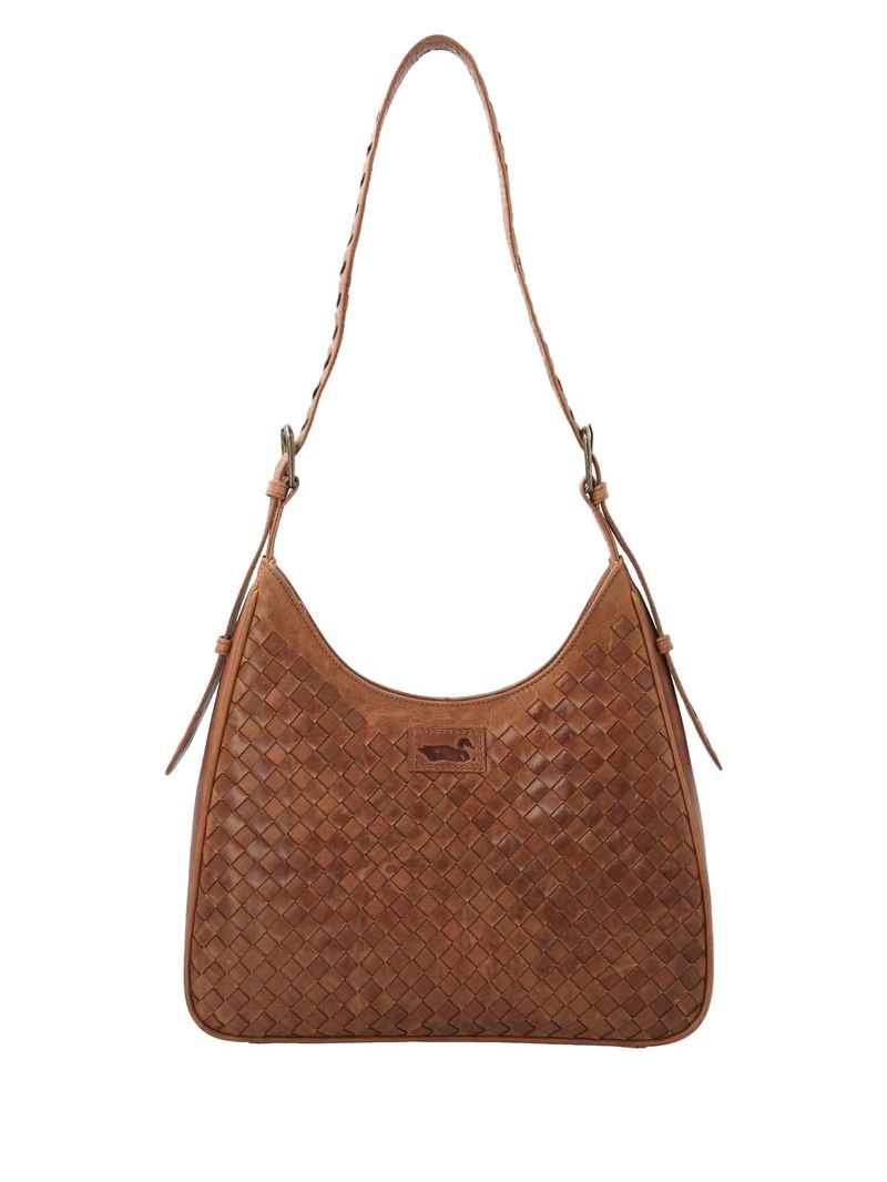 Cartera Cuero Mujer Fd Braid Hobo Tan Rockford