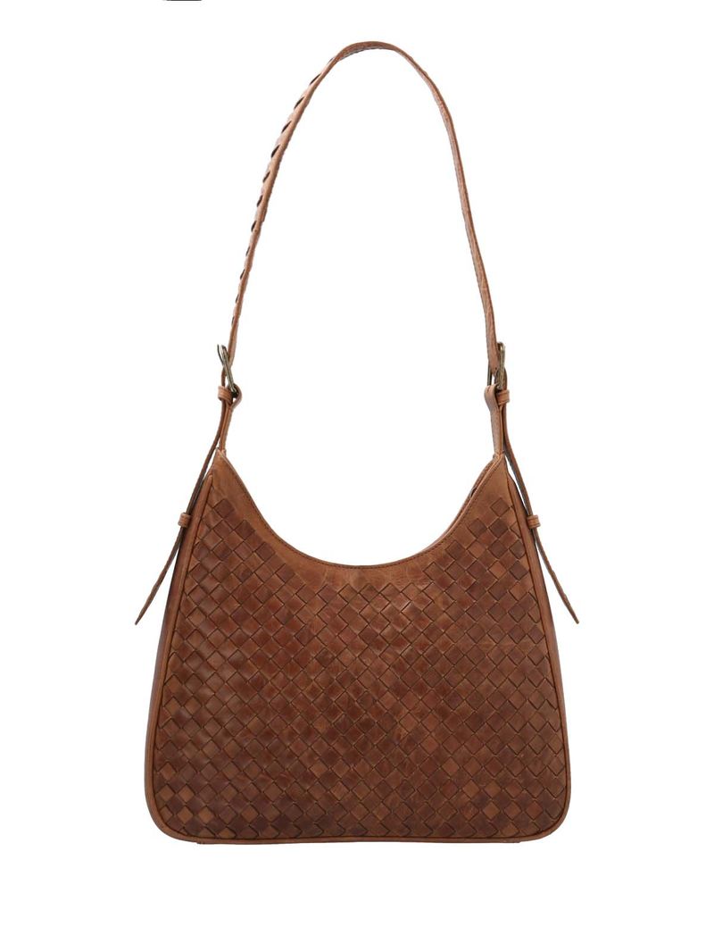 Cartera Cuero Mujer Fd Braid Hobo Tan Rockford