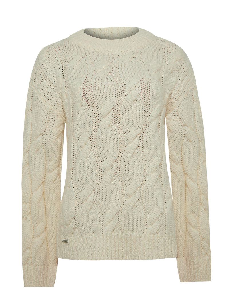 Sweater Fibras Naturales Mujer Rumany Blanco Rockford