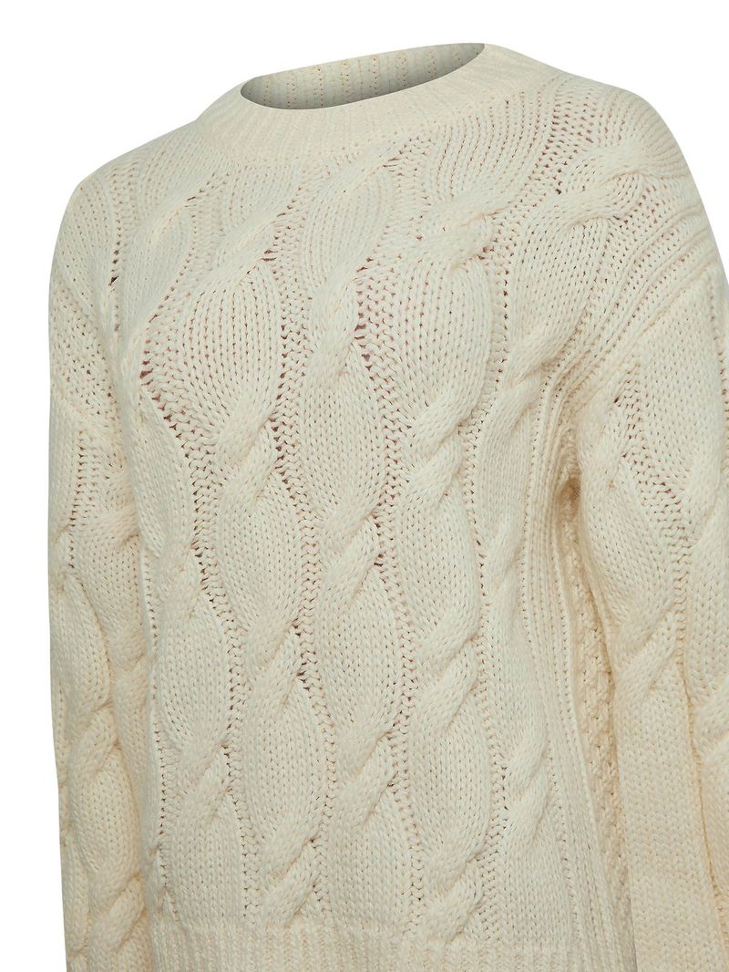 Sweater Fibras Naturales Mujer Rumany Blanco Rockford