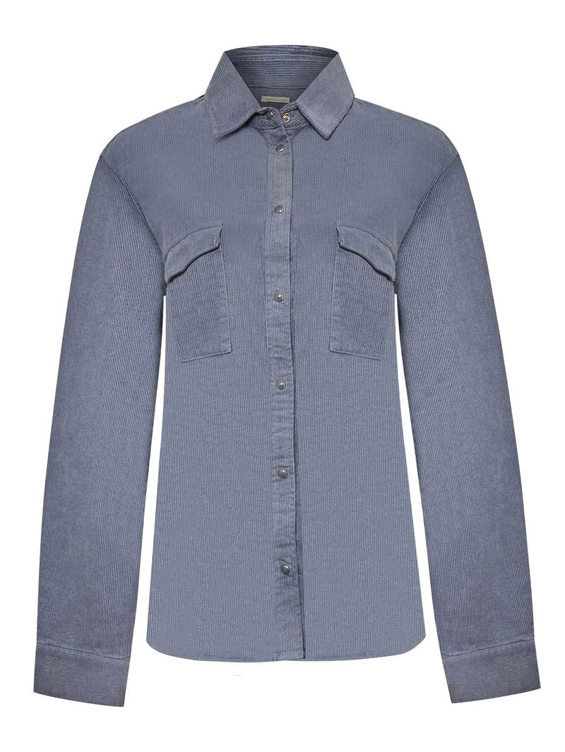 Blusa Algodón Orgánico Mujer Manaslu Azul Rockford