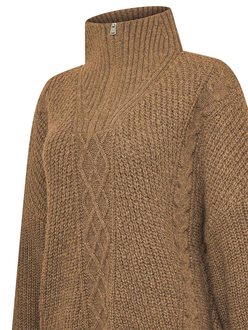 Sweater Alpaca Mujer Kun Café Rockford