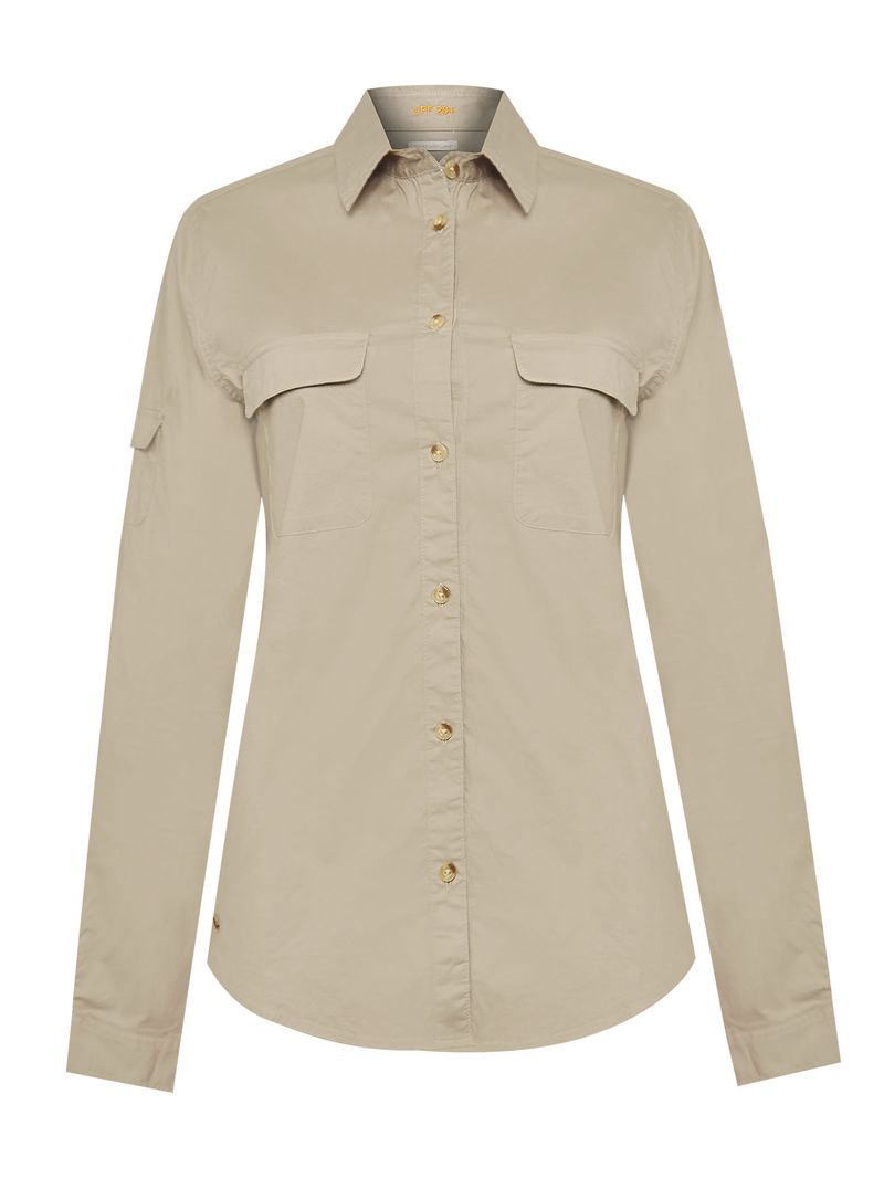 Blusa Algodón Orgánico Mujer Coop Beige Rockford