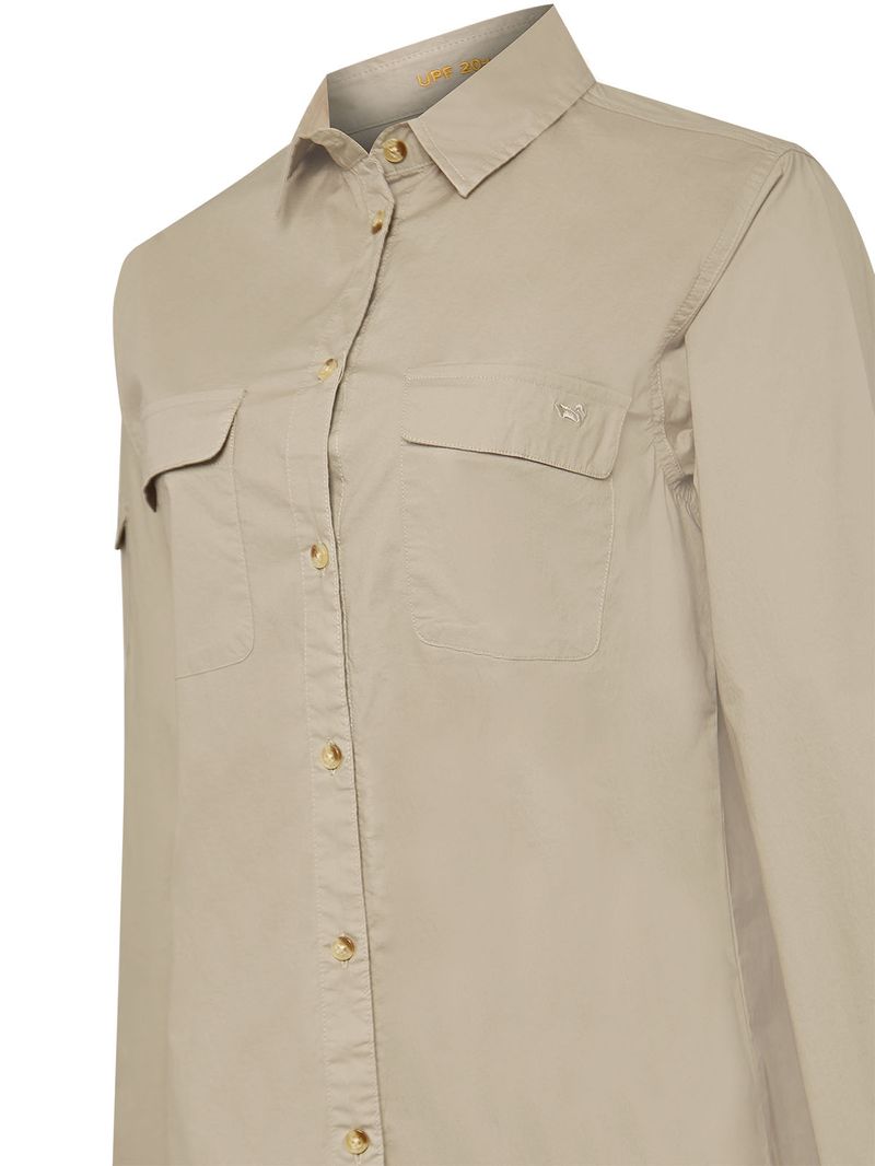 Blusa Algodón Orgánico Mujer Coop Beige Rockford