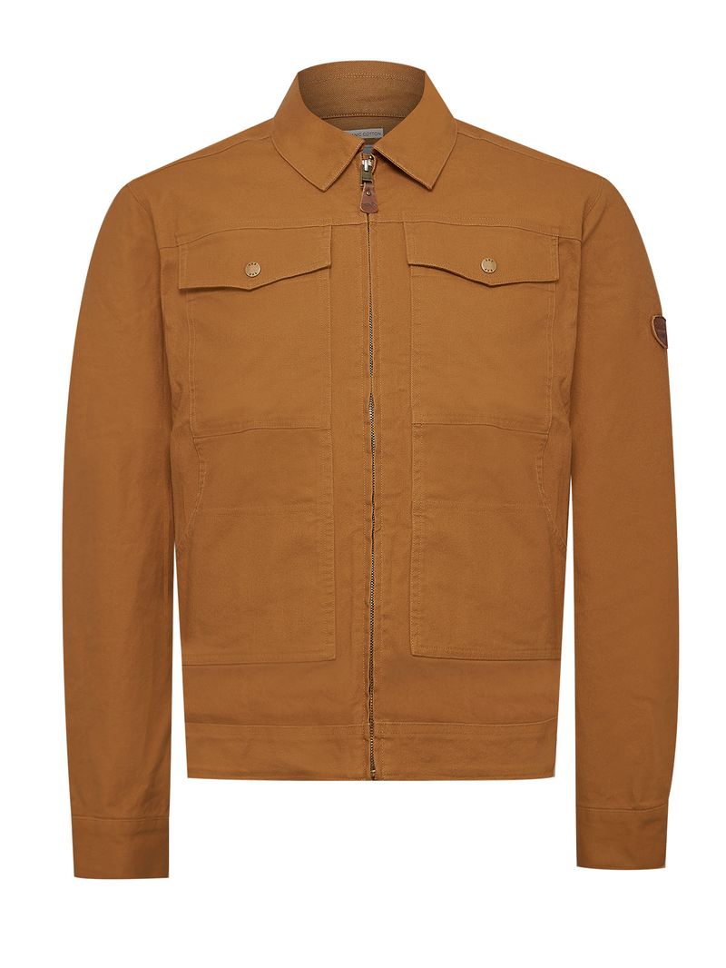 Chaqueta Algodón Orgánico Hombre Golfo Café Rockford