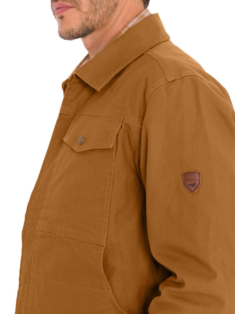 Chaqueta Algodón Orgánico Hombre Golfo Café Rockford