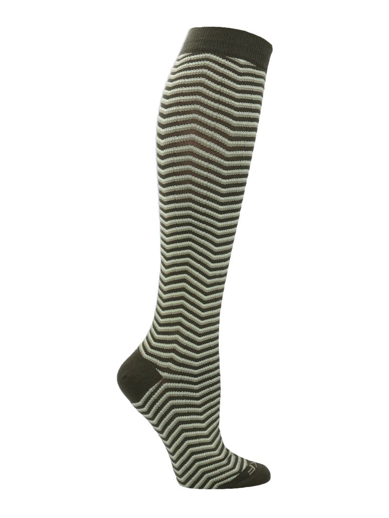 Calcetin-Bambu-Mujer-Kh-Zigzag-Verde-Rockford