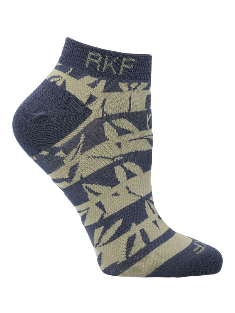 Calcetín Bambú Mujer Ped Blockleaf Azul Rockford