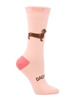 Calcetín Bambú Mujer St Dachshund Rosado Rockford