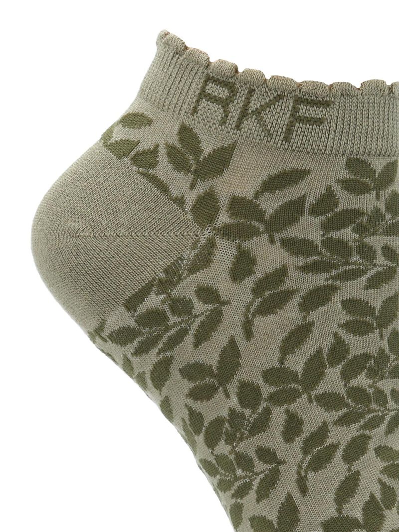 Calcetin-Bambu-Mujer-Ped-St-Leaves-Verde-Rockford