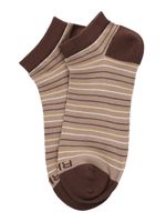 Calcetín Bambú Hombre Ped Stripe Café Rockford