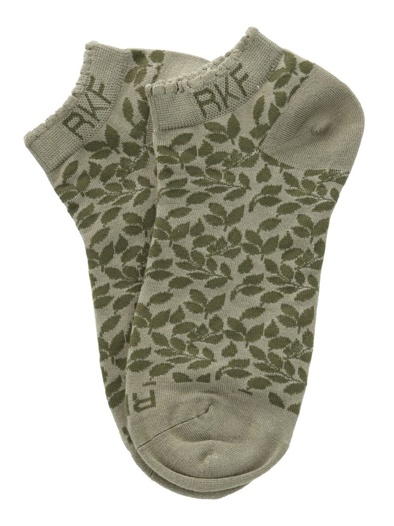 Calcetin-Bambu-Mujer-Ped-St-Leaves-Verde-Rockford