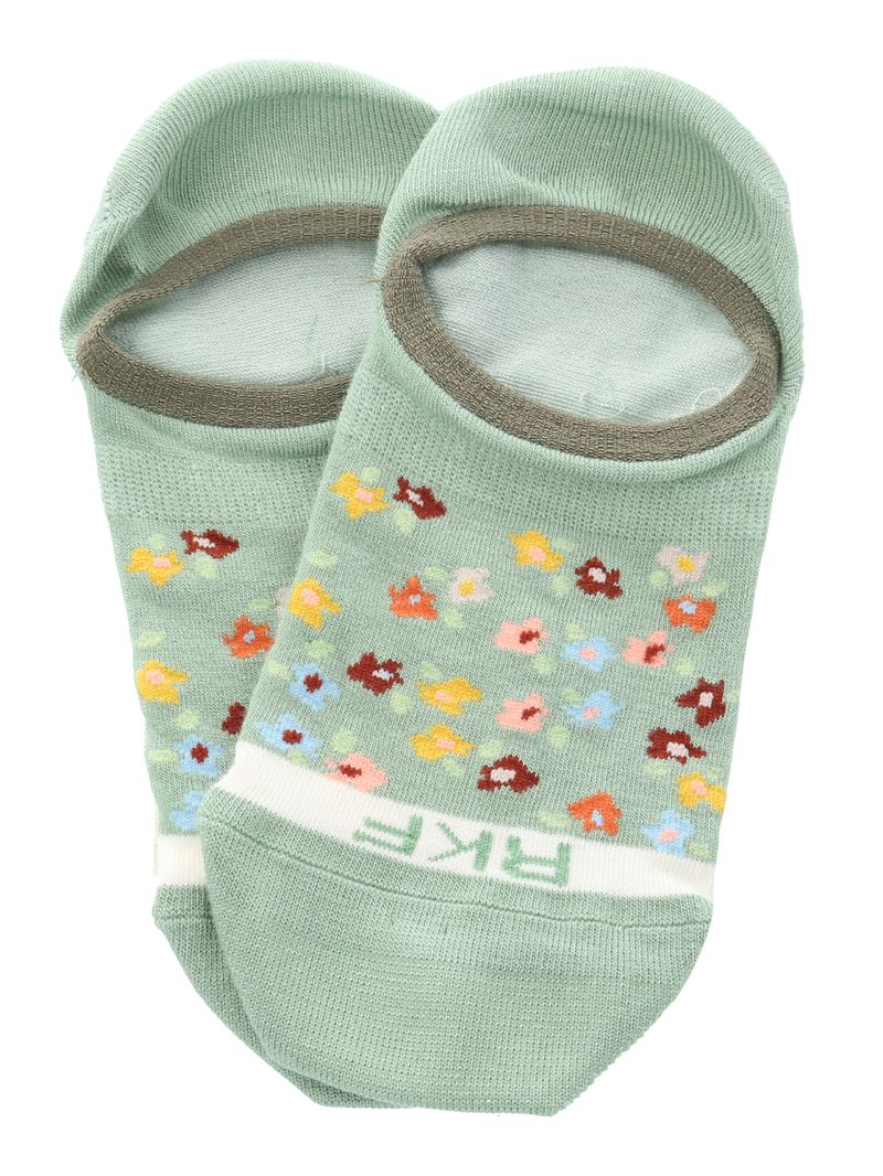 Calcetín Bambú Mujer Inv Roses Verde Rockford