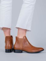 Botin Cuero Mujer Alva Café Hush Puppies