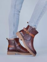 Botin Cuero Galla Café Hush Puppies