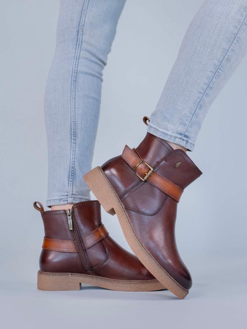 Botin Cuero Galla Café Hush Puppies