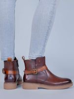 Botin Cuero Galla Café Hush Puppies