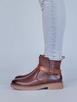 Botin Cuero Galla Café Hush Puppies