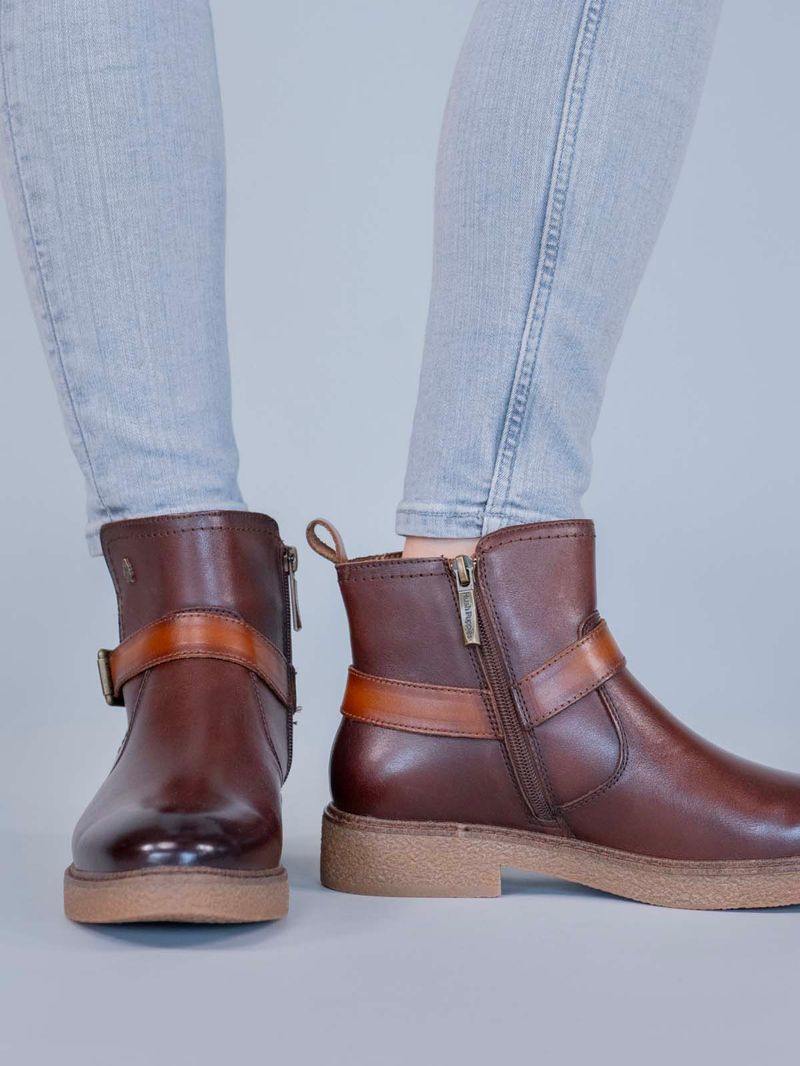 Botin Cuero Galla Café Hush Puppies