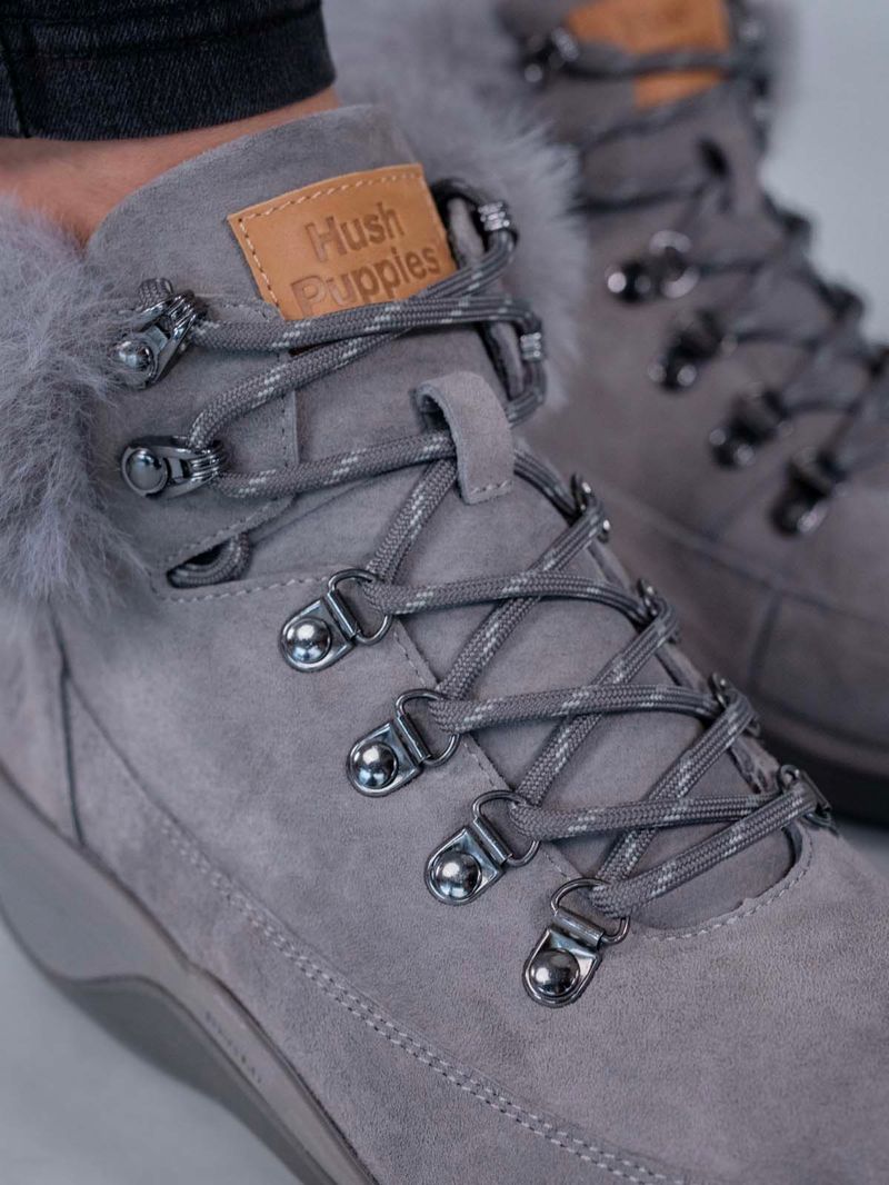 Botin Cuero Spinal Rug Alpine Gris Hush Puppies