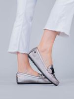 Mocasin Cuero Simona Metalizado Hush Puppies