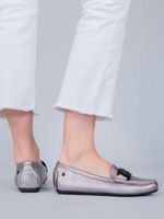 Mocasin Cuero Simona Metalizado Hush Puppies
