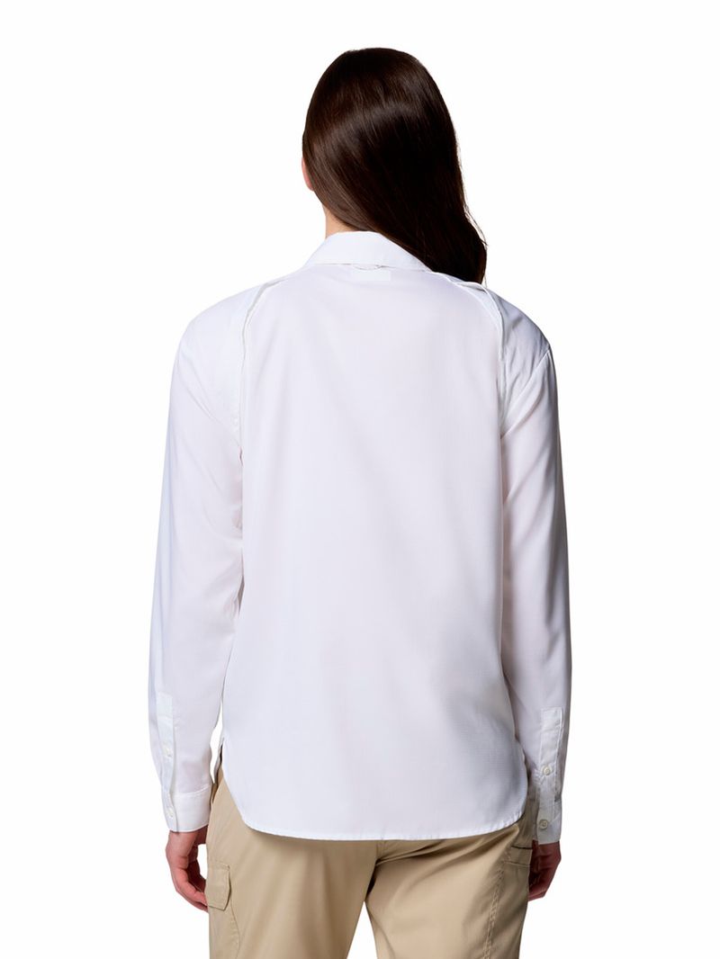 Blusa Manga Larga Mujer Silver Ridge Utility Blanco Columbia