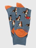 Calcetin-Algodon-Hombre-C-Hat-Basset-Azul-Hush-Puppies