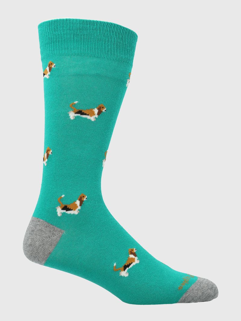 Calcetin Algodón Hombre C Basset Verde Hush Puppies