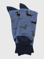 Calcetin-Algodon-Hombre-C-Dachshund-Azul-Hush-Puppies