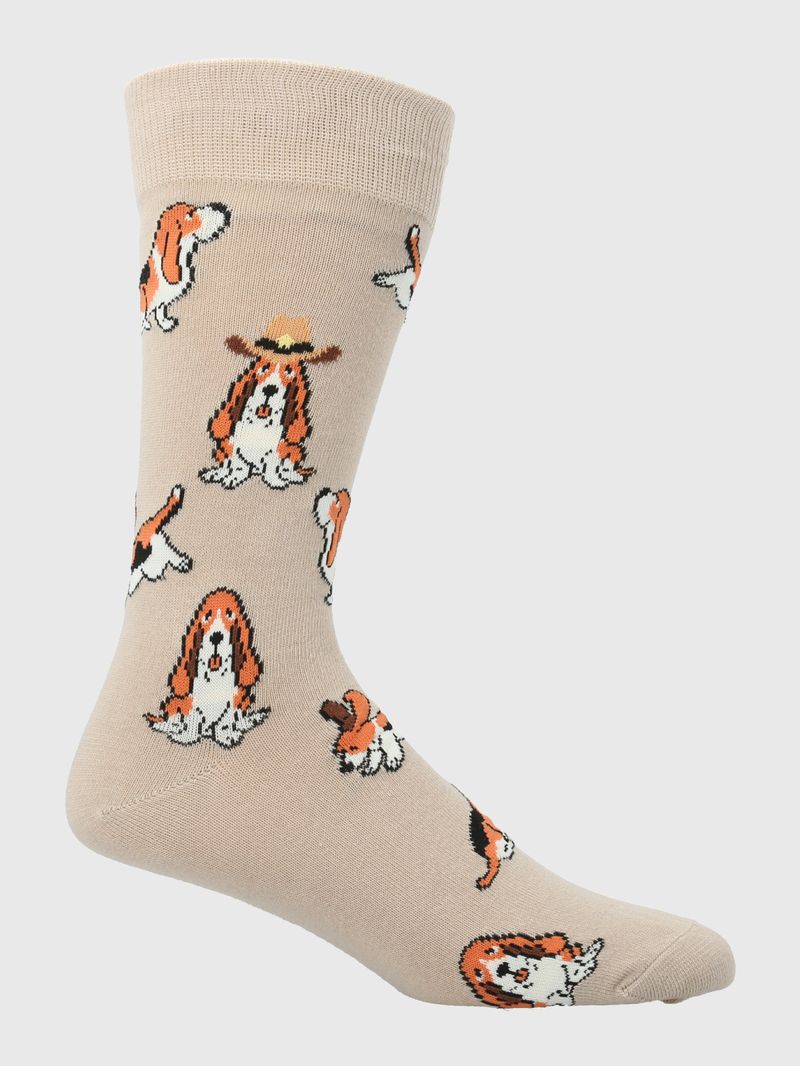 Calcetin-Algodon-Hombre-C-Cowdog-Beige-Crudo-Hush-Puppies