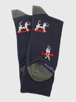 Calcetin-Algodon-Hombre-C-Cuff-Skatedog-Azul-Hush-Puppies