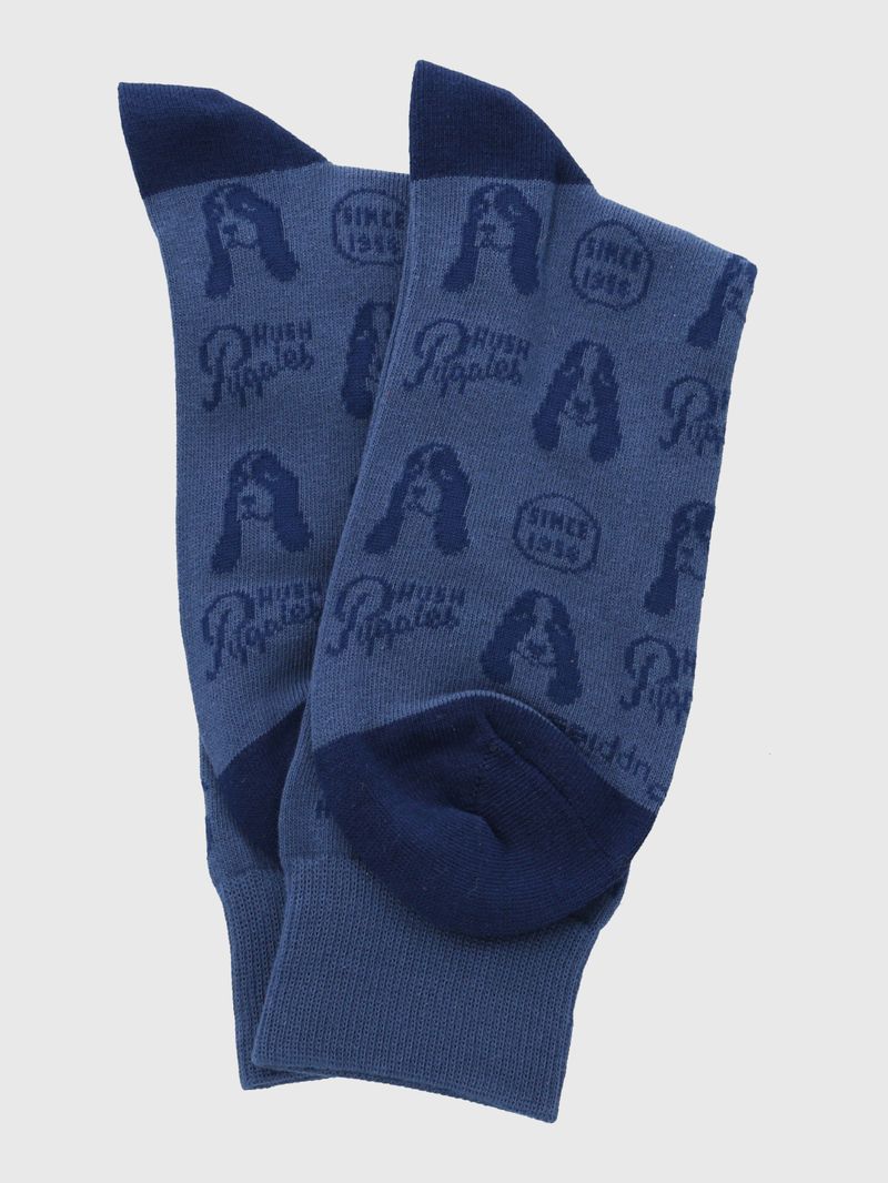 Calcetin-Algodon-Hombre-C-Dog-Puppies-Azul-Hush-Puppies