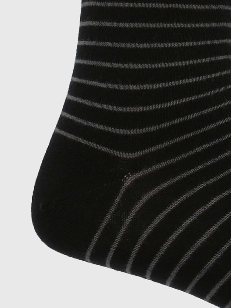 Calcetin-Algodon-Hombre-C-Cuff-Lines-Negro-Hush-Puppies