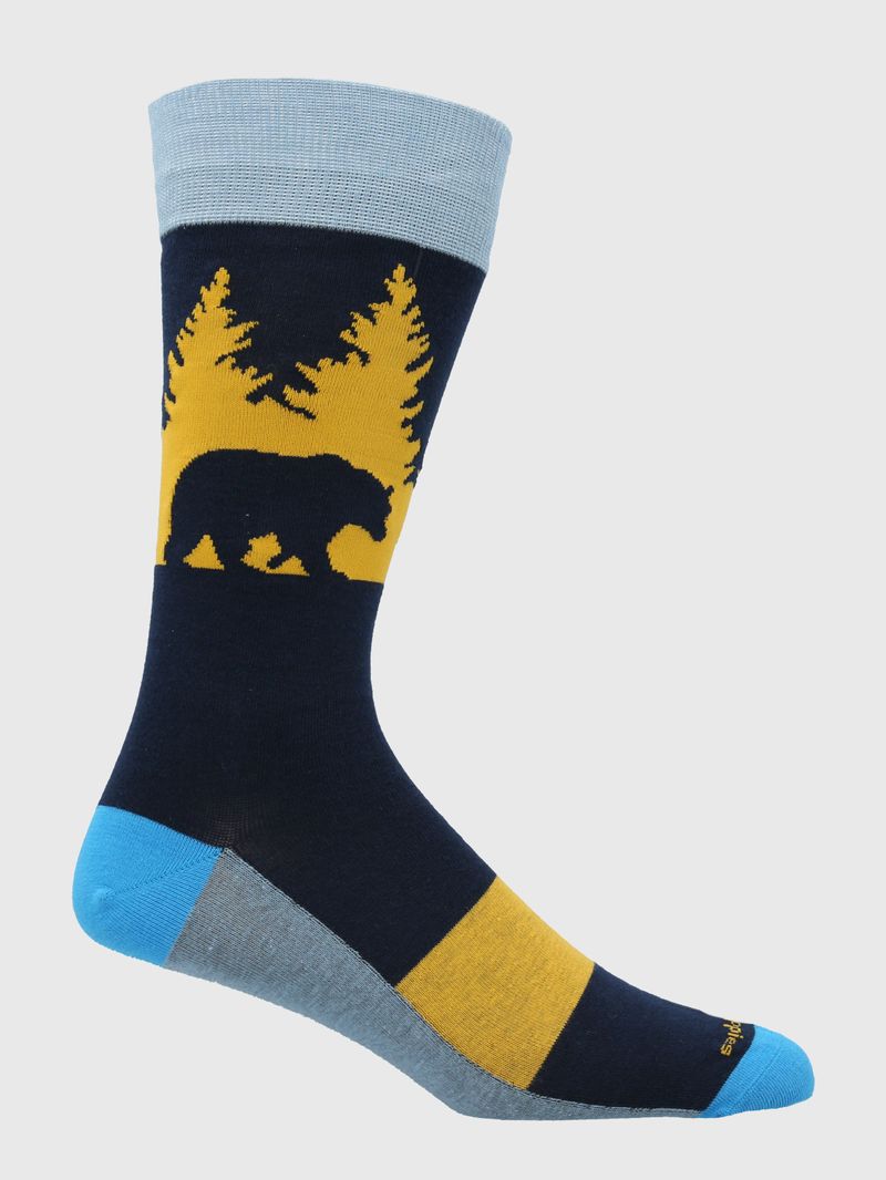 Calcetin-Algodon-Hombre-C-Bear-Azul-Hush-Puppies