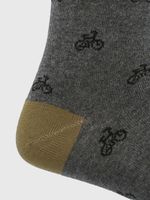 Calcetin-Algodon-Hombre-C-Cuff-Bikes-Gris-Hush-Puppies