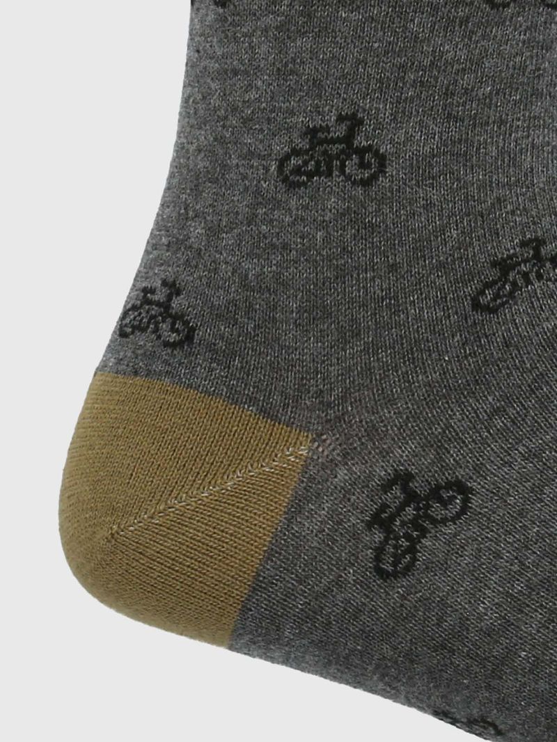 Calcetin-Algodon-Hombre-C-Cuff-Bikes-Gris-Hush-Puppies