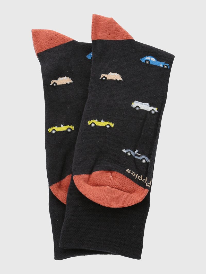 Calcetin-Algodon-Hombre-C-Cuff-Cars-Gris-Hush-Puppies
