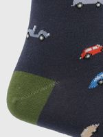 Calcetin-Algodon-Hombre-C-Cuff-Cars-Azul-Hush-Puppies