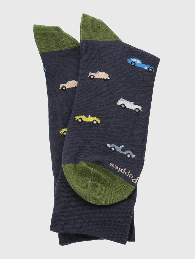 Calcetin-Algodon-Hombre-C-Cuff-Cars-Azul-Hush-Puppies