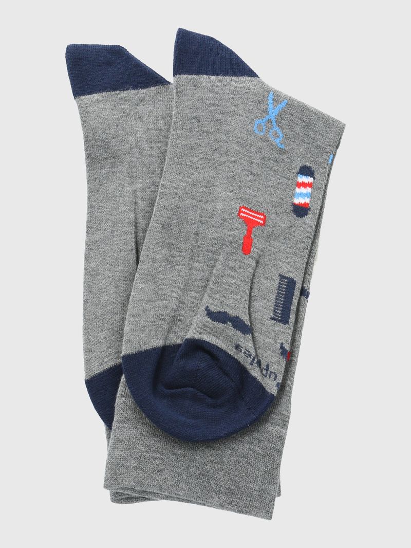 Calcetin-Algodon-Hombre-C-Cuff-Barber-Gris-Hush-Puppies