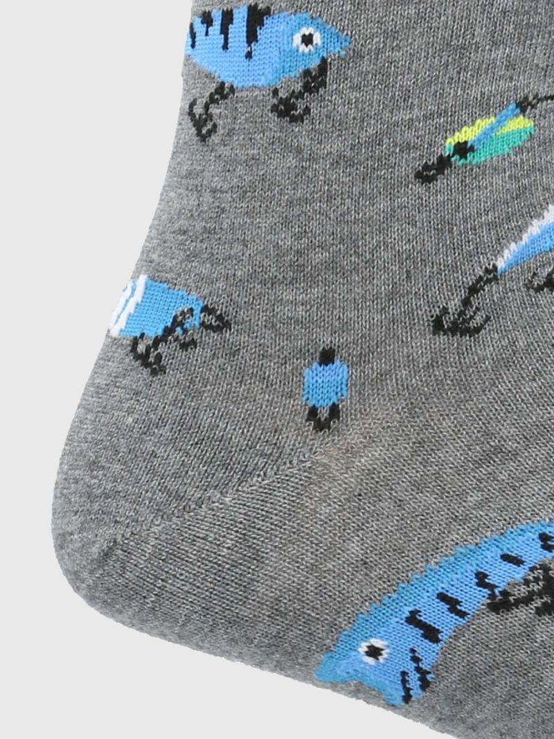 Calcetin-Algodon-Hombre-C-Cuff-Fishing-Gris-Hush-Puppies