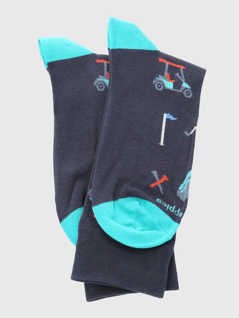 Calcetin-Algodon-Hombre-C-Cuff-Golf-Azul-Hush-Puppies