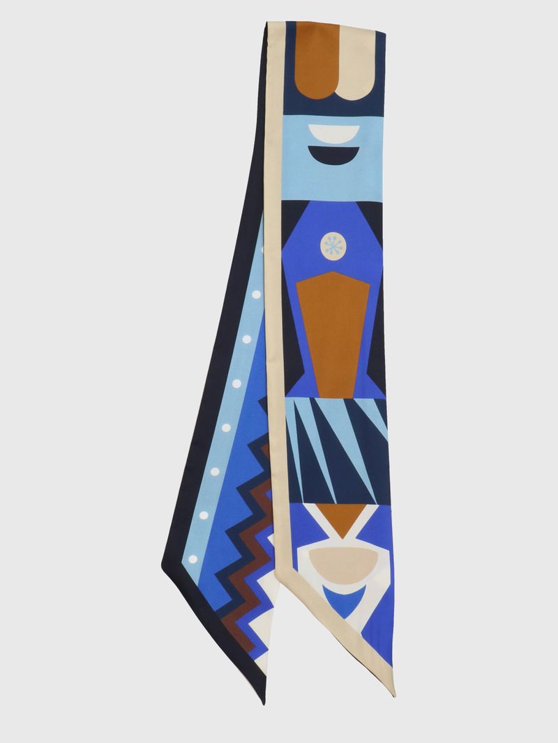 Pañuelo Seda Mujer Silk Tb Anna Scarf Azul Hush Puppies