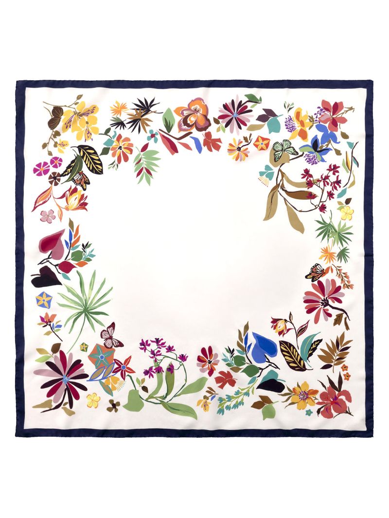 Pañuelo-Seda-Mujer-Silk-Rosetta-Scarf-Blanco-Hush-Puppies