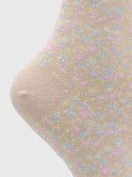 Calcetin-Algodon-Mujer-C-Cuff-Allover-Beige-Crudo-Hush-Puppies